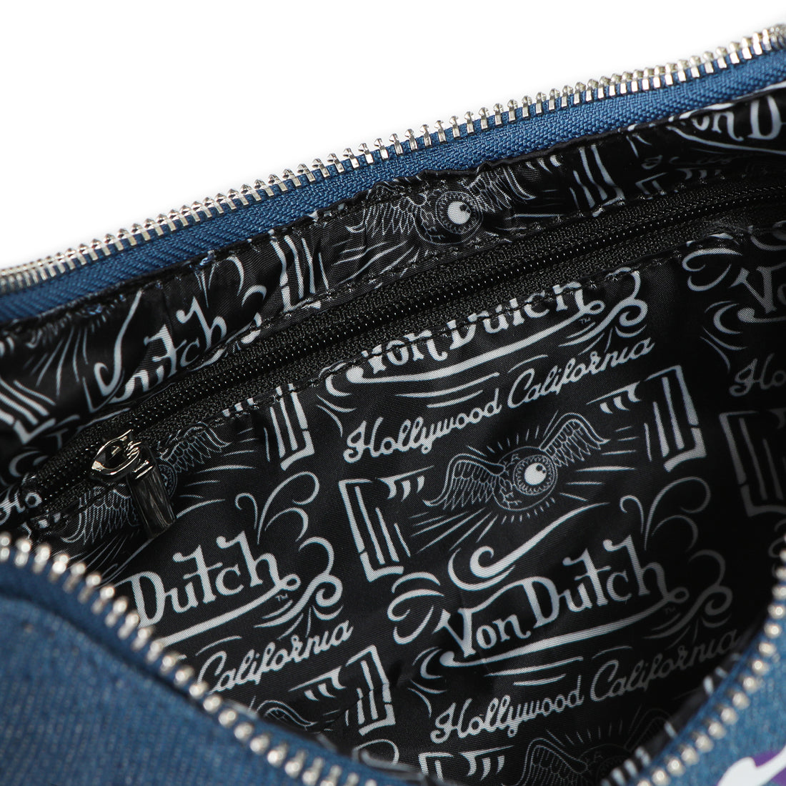 Orange & Purple Multi-Logo Denim Shoulder Bag — image 6