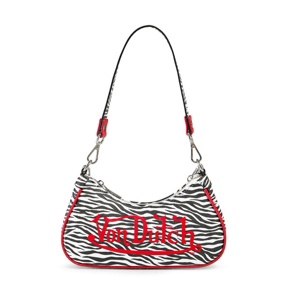 Zebra Shoulder Bag - Red
