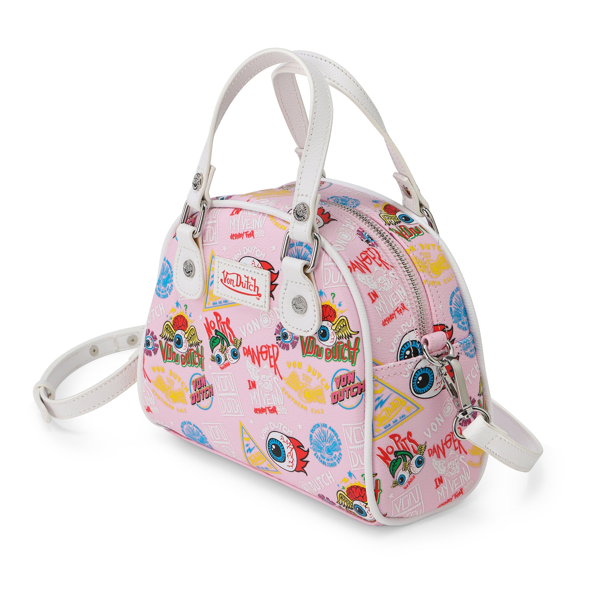 Von Dutch Jax Bowling Bag – Light Pink