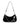 Von Dutch Black & White Rhinestone Velvet Shoulder Bag