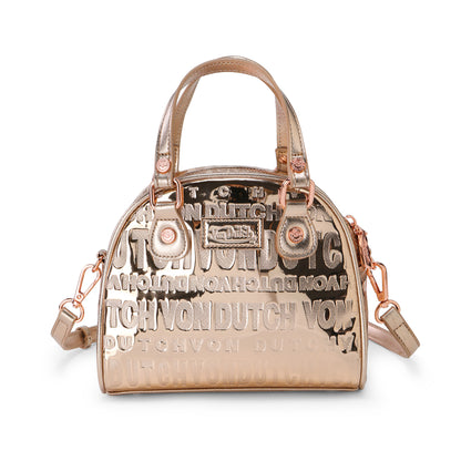 Von Dutch Rose Gold Reflective Bowling Bag