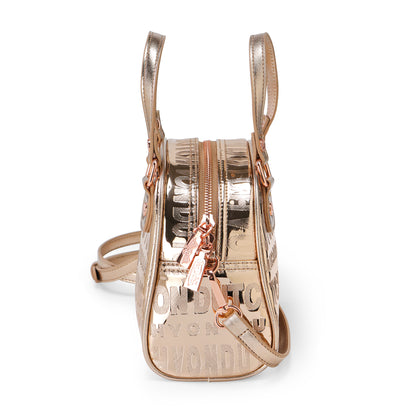 Von Dutch Rose Gold Reflective Bowling Bag