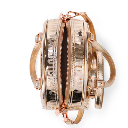 Von Dutch Rose Gold Reflective Bowling Bag