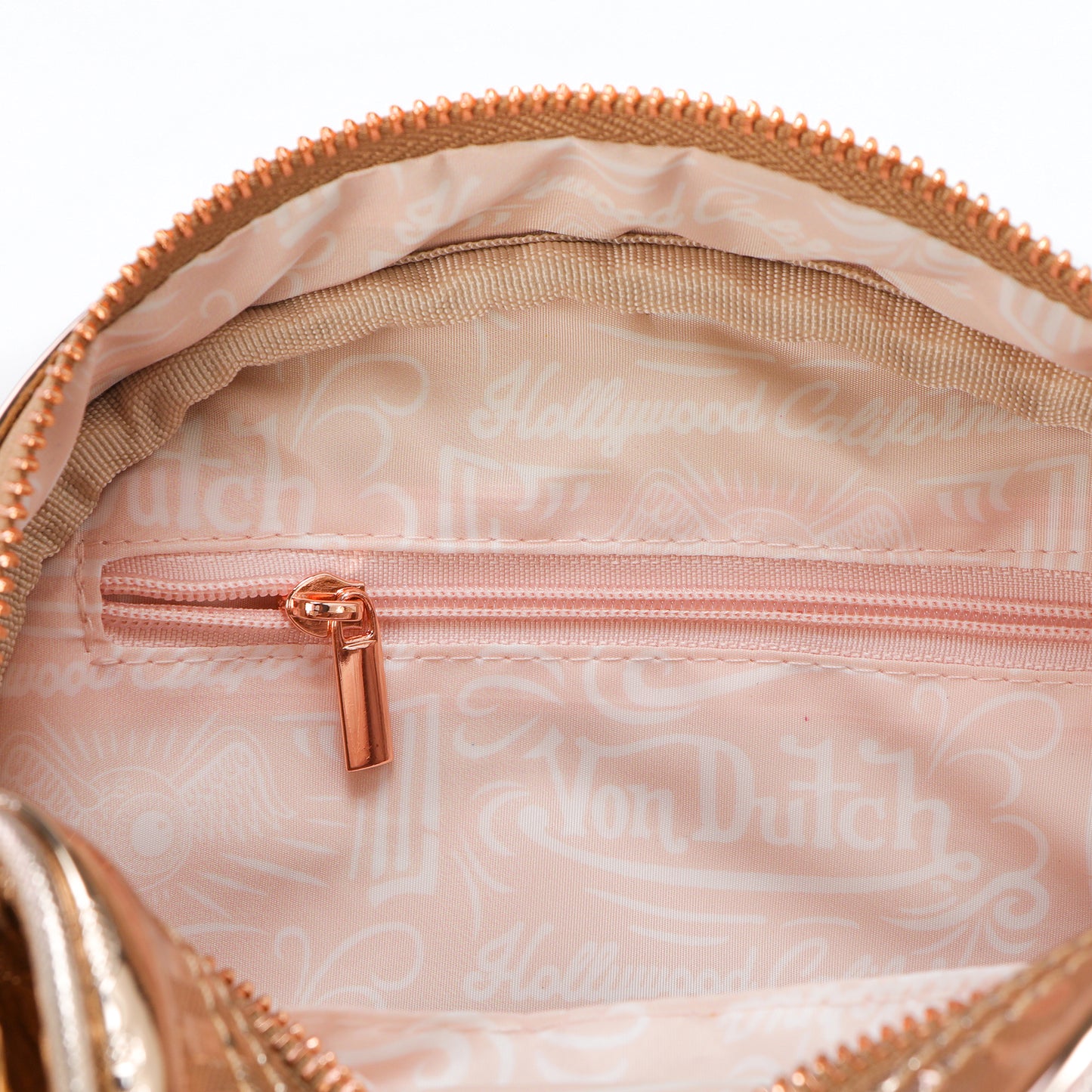 Von Dutch Rose Gold Reflective Bowling Bag