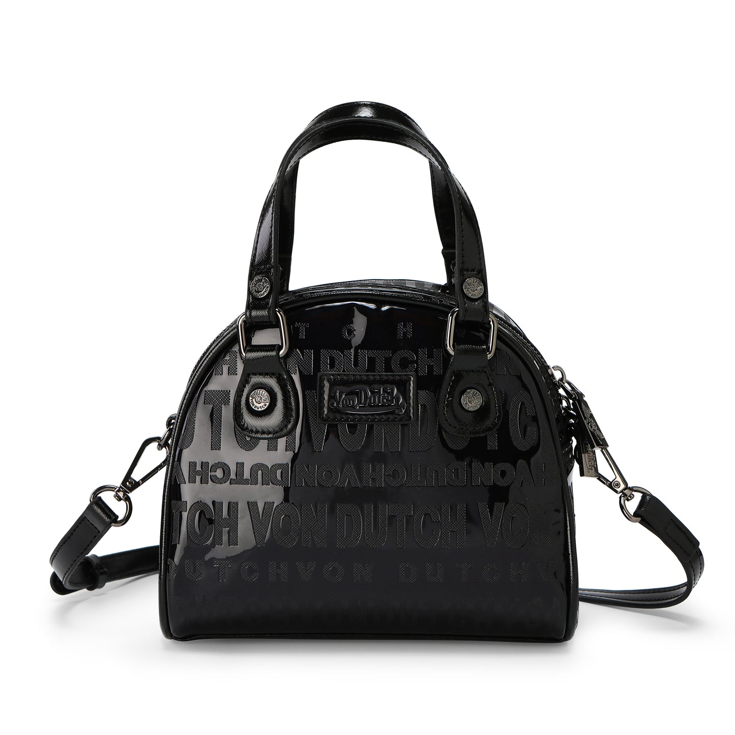 Von Dutch Black 'Onyx' Reflective Bowling Bag