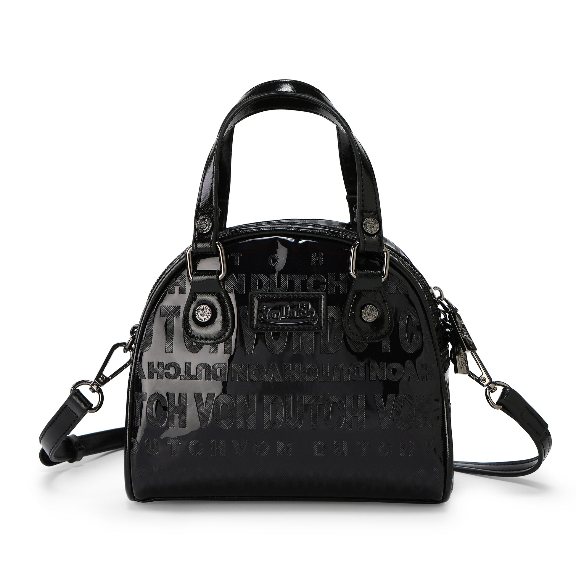 Von Dutch Black 'Onyx' Reflective Bowling Bag