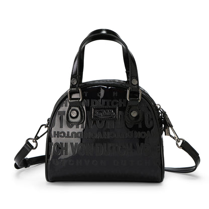 Von Dutch Black 'Onyx' Reflective Bowling Bag