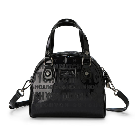 Von Dutch Black 'Onyx' Reflective Bowling Bag