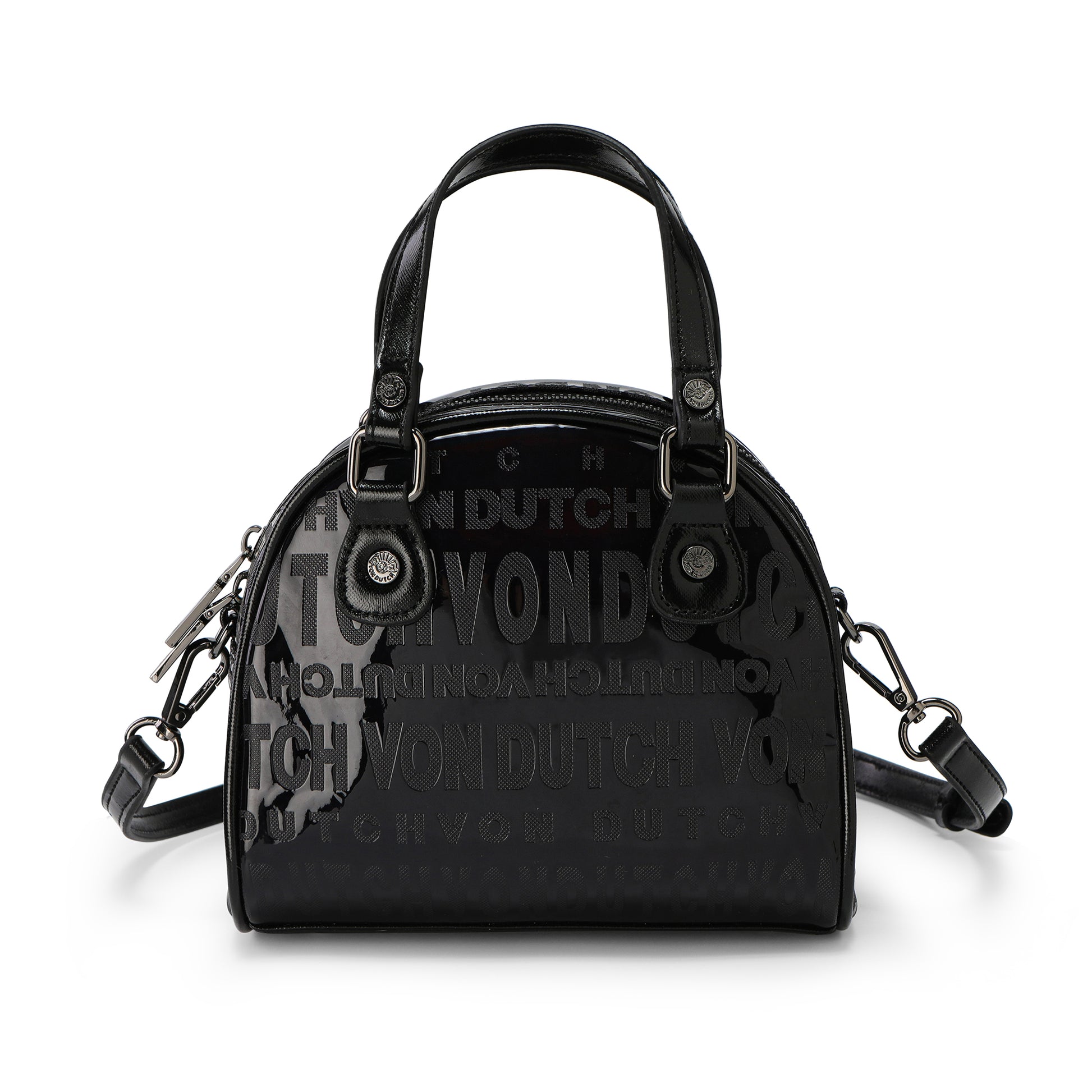 Von Dutch Black 'Onyx' Reflective Bowling Bag