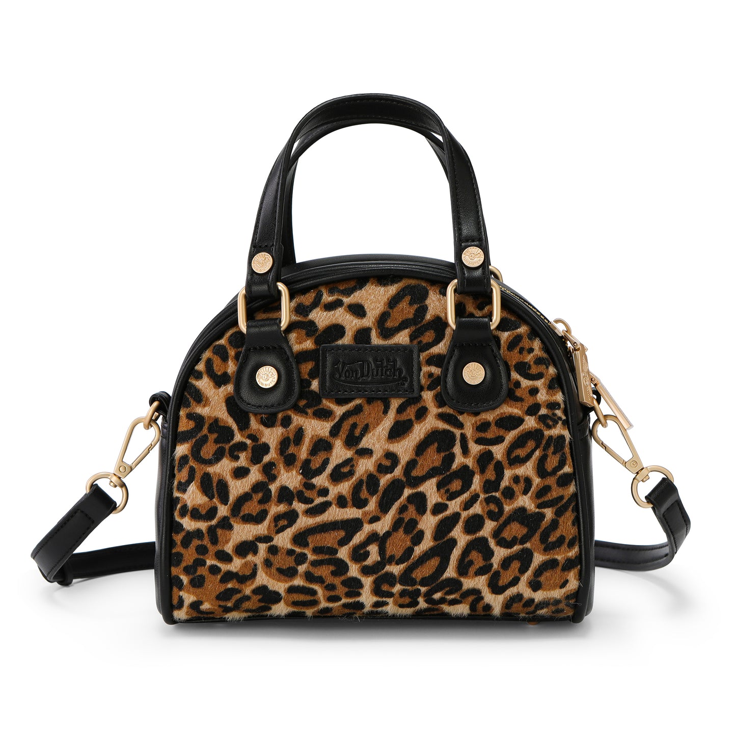 Leopard Vegan Pony Hair Cheetah Bowling Bag