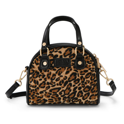 Leopard Vegan Pony Hair Cheetah Bowling Bag