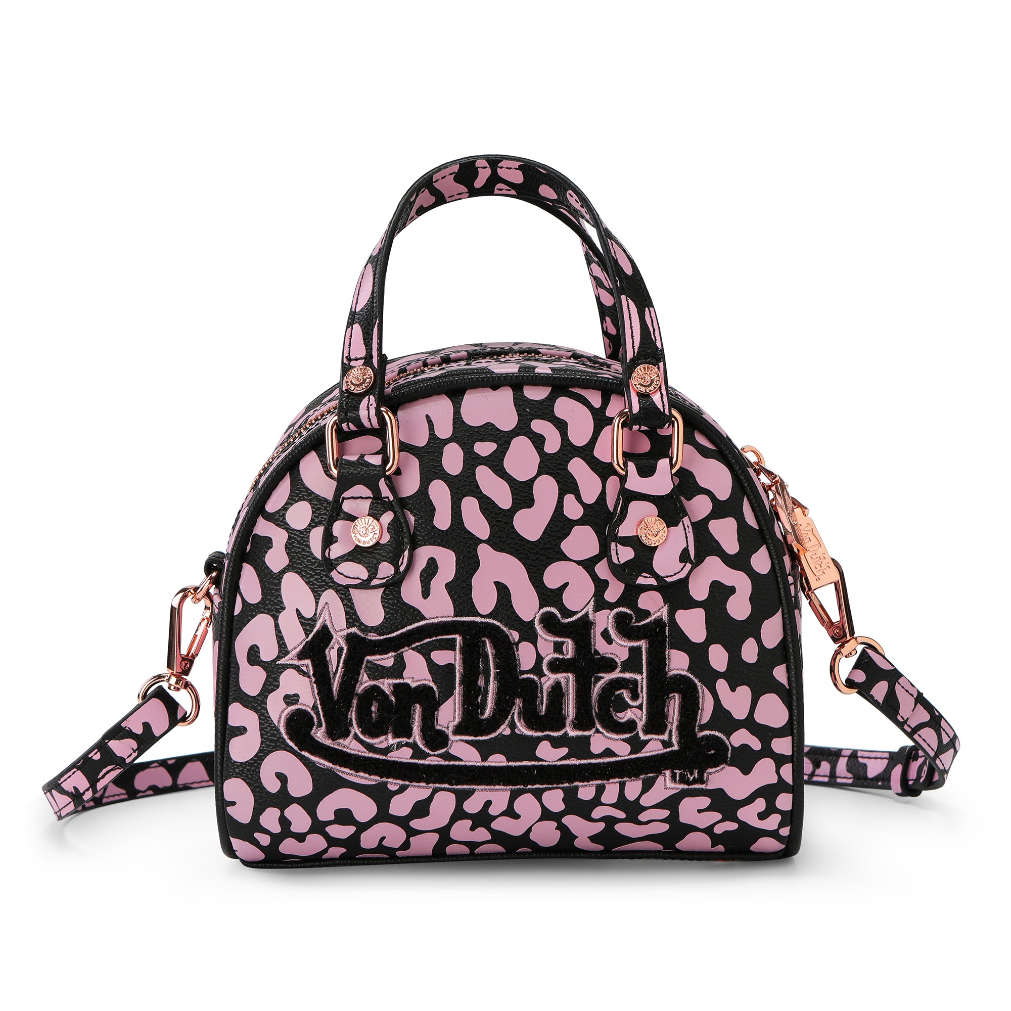 Von Dutch Cheetah Pink Bowling Bag