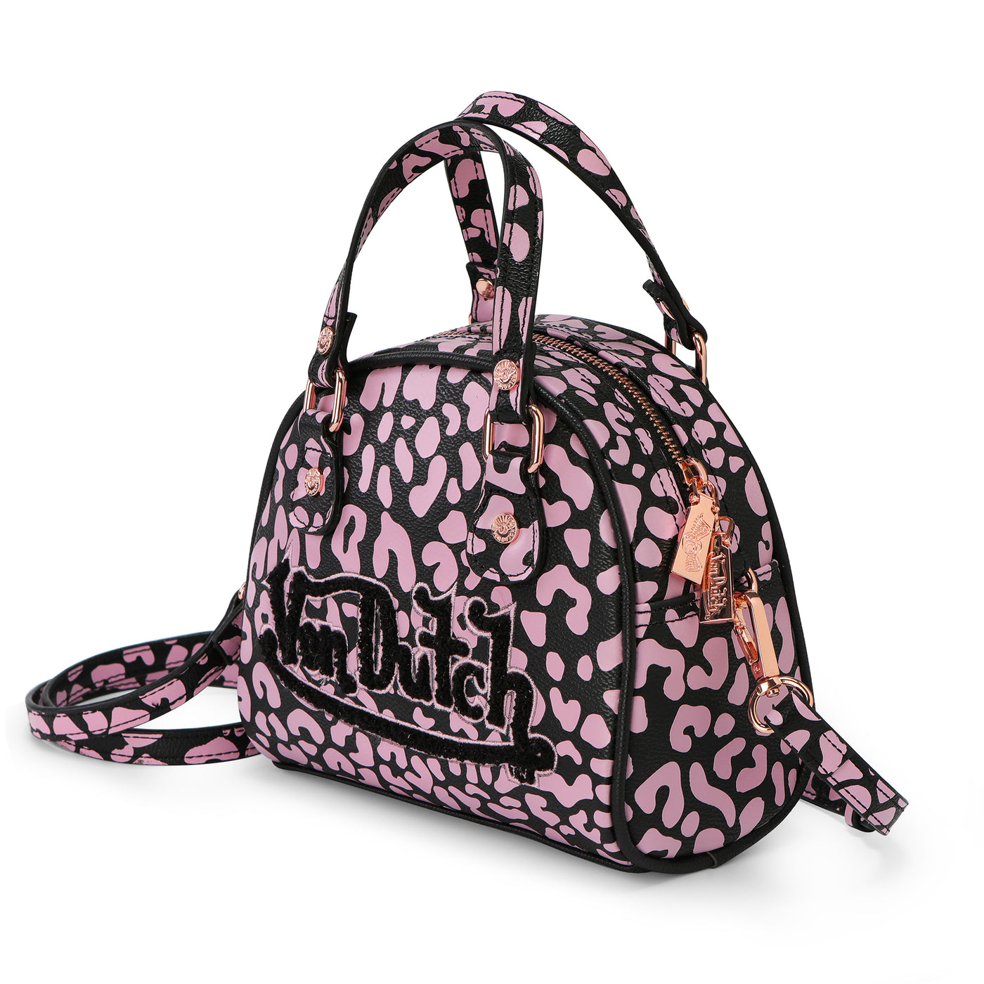 Von Dutch Cheetah Pink Bowling Bag