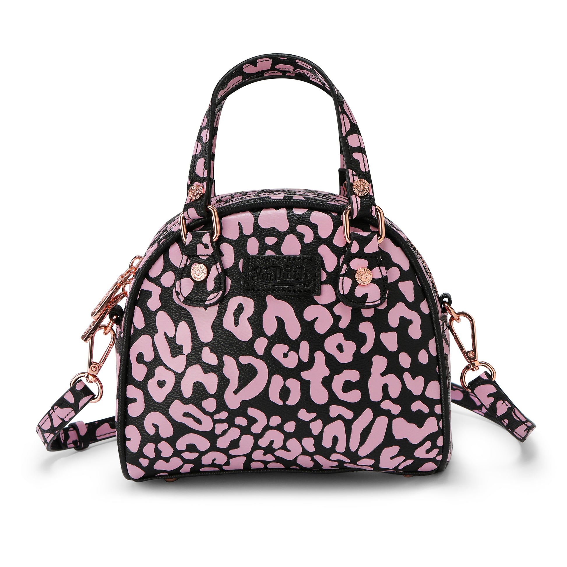 Von Dutch Cheetah Pink Bowling Bag