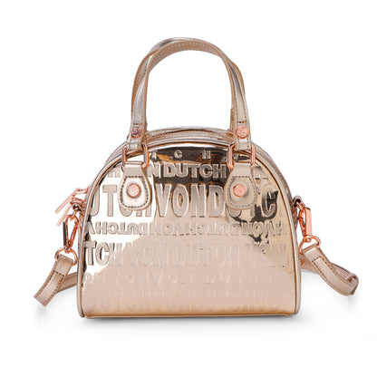 Von Dutch Rose Gold Reflective Bowling Bag