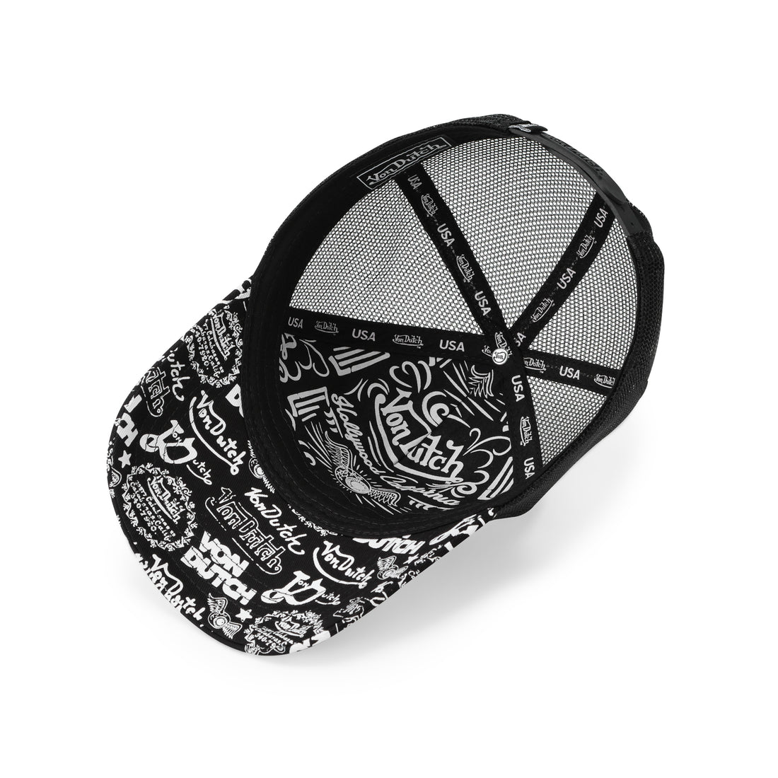 Logo Stamp Trucker Hat - Black and White — image 8