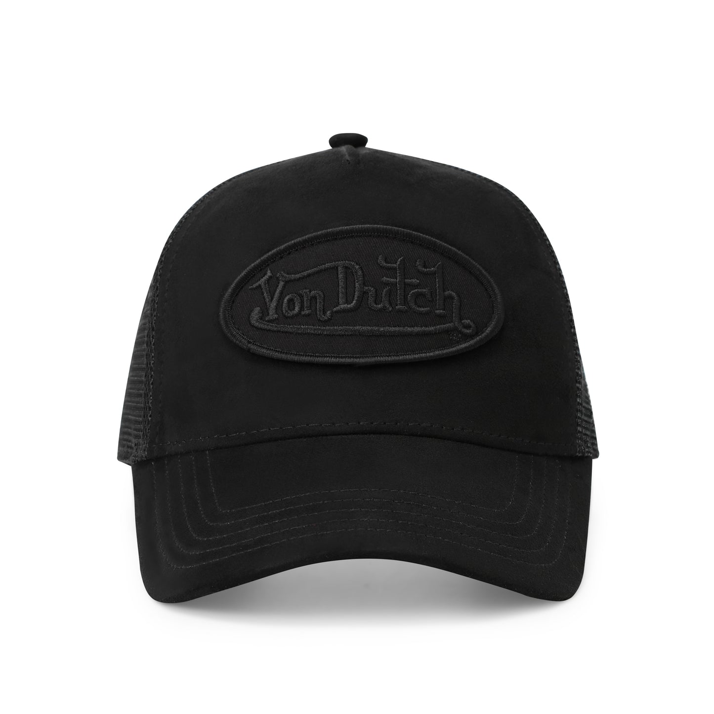 Suede Trucker Hat - Triple Black