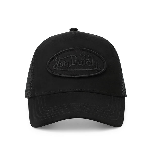 Suede Trucker Hat - Triple Black