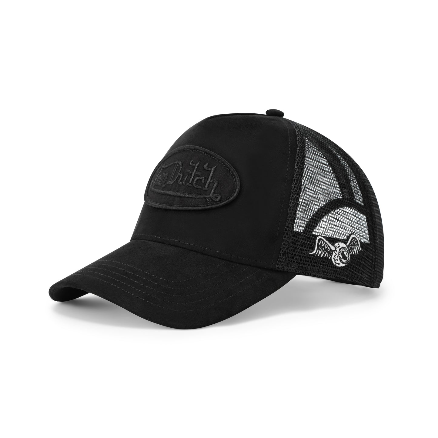 Suede Trucker Hat - Triple Black