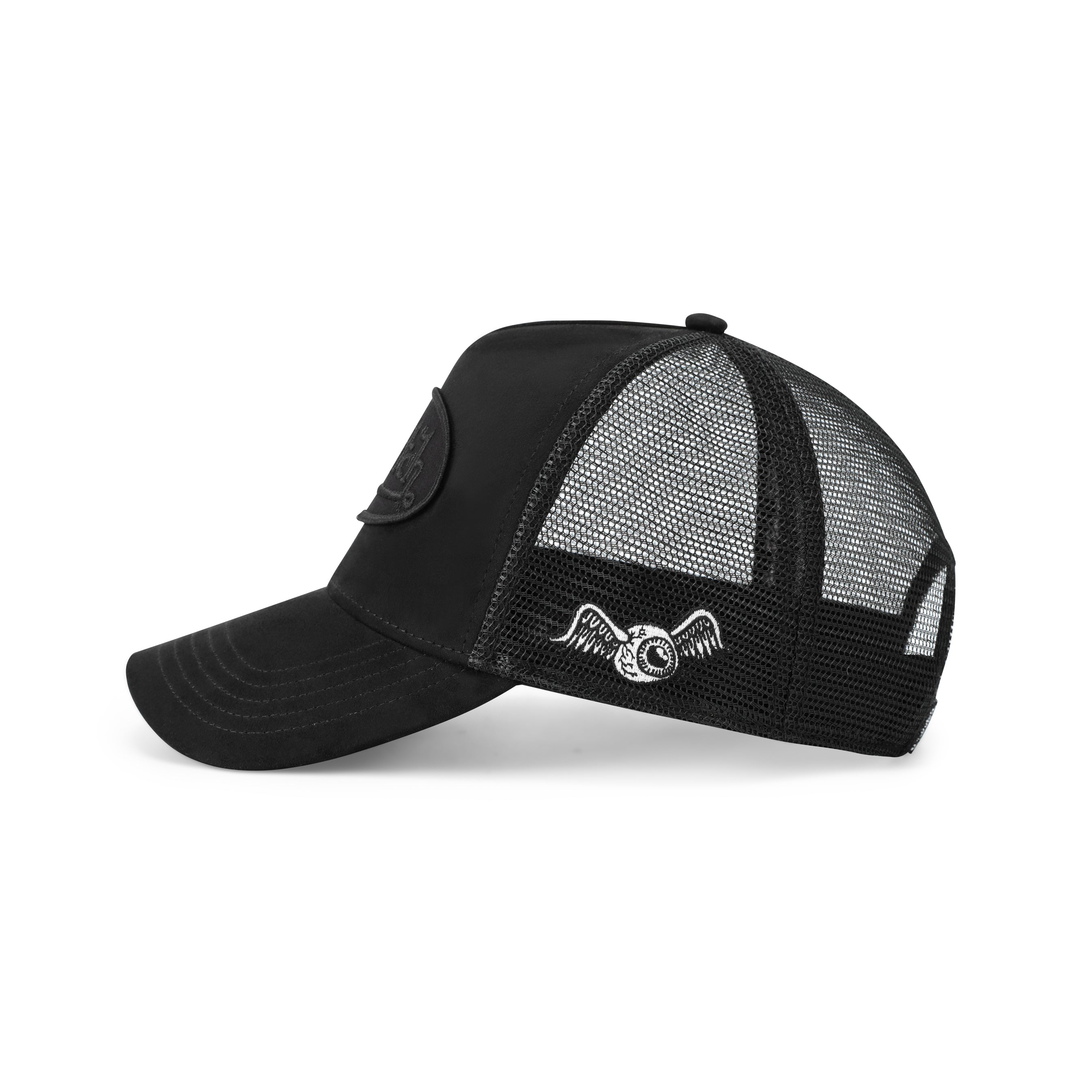 Suede Trucker Hat - Triple Black | Von Dutch