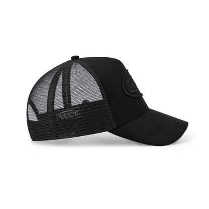 Suede Trucker Hat - Triple Black