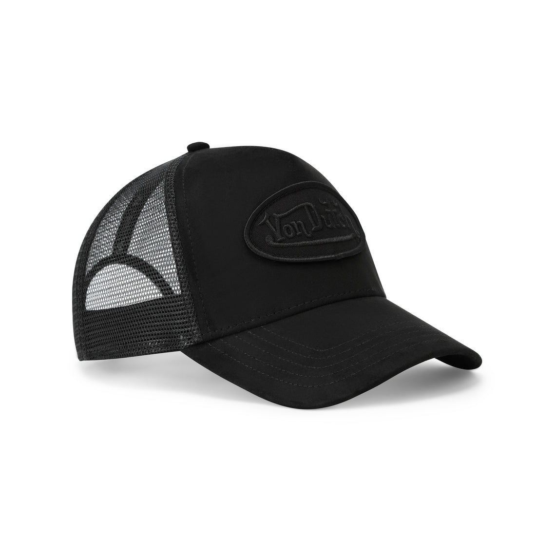 Suede Trucker Hat - Triple Black