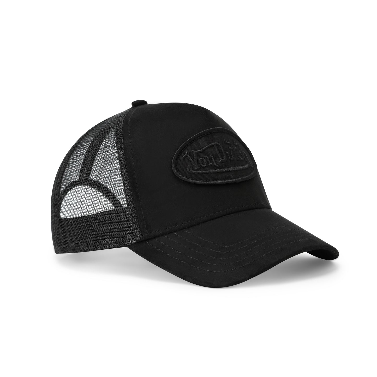 Suede Trucker Hat - Triple Black