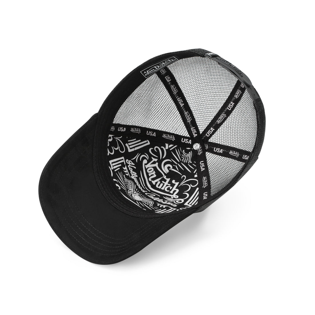 Suede Trucker Hat - Triple Black