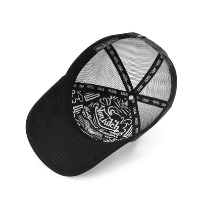Suede Trucker Hat - Triple Black