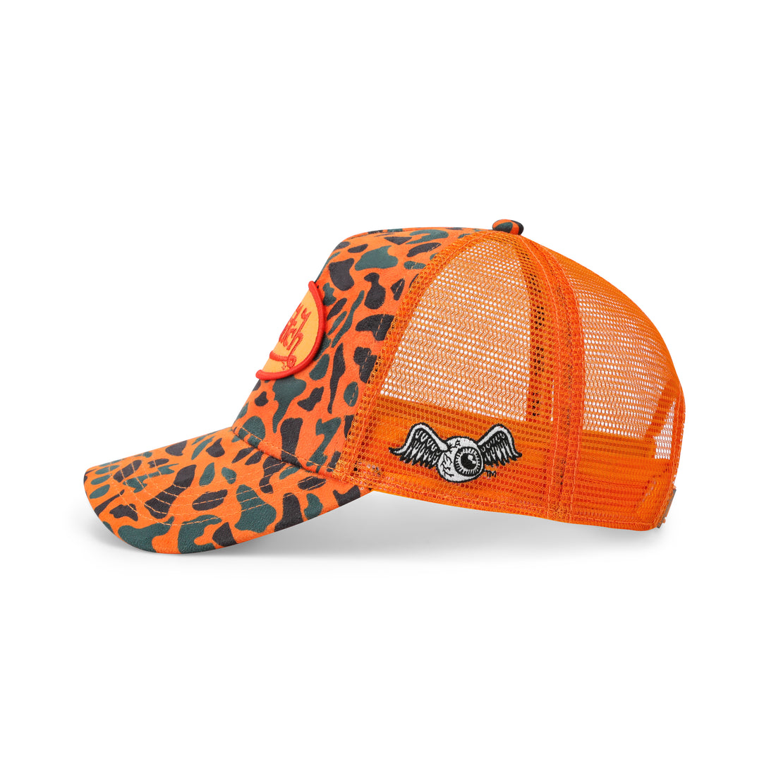 Suede Trucker Hat -  242 Orange Camo — image 4