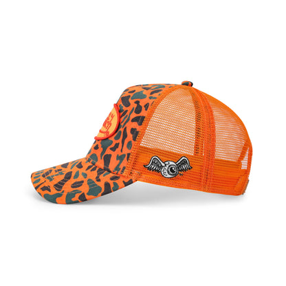 Suede Trucker Hat -  242 Orange Camo