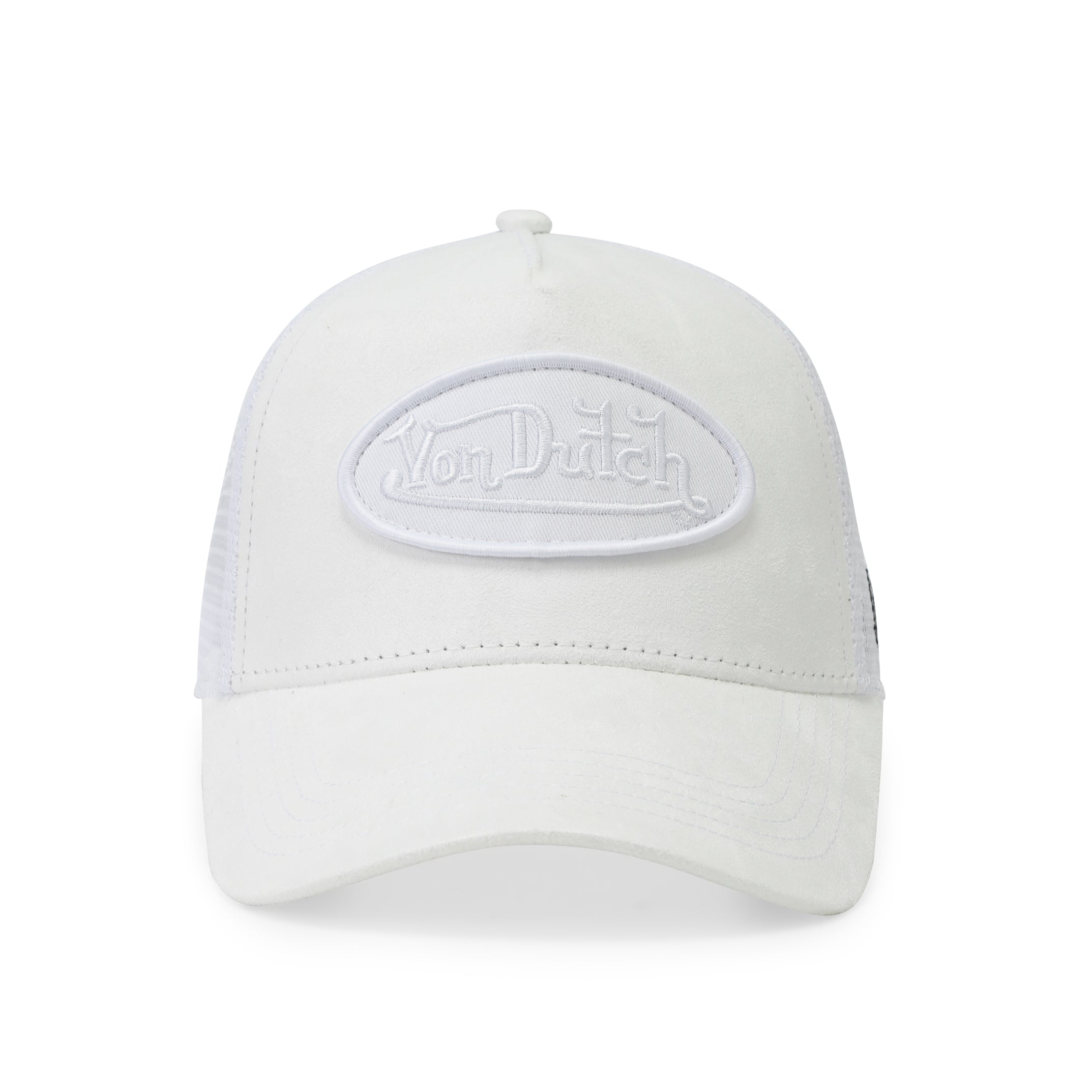 Suede Trucker Hat - Triple White | Von Dutch