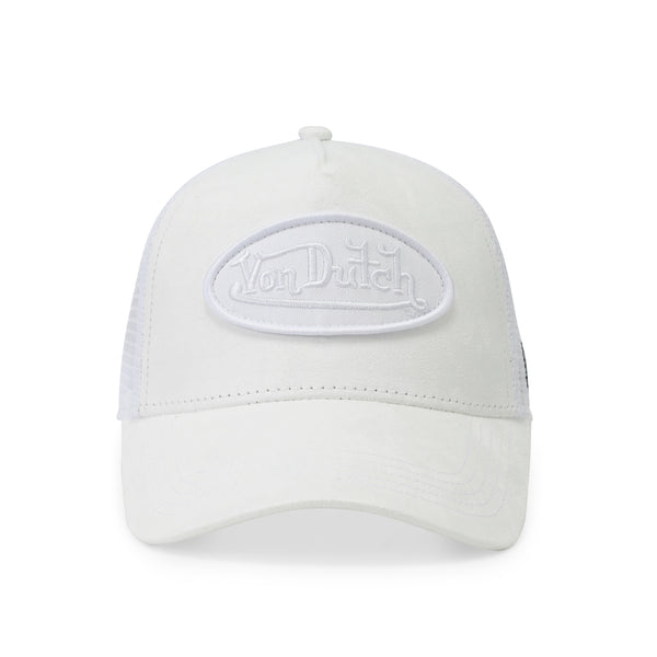 Suede Trucker Hat - Triple White