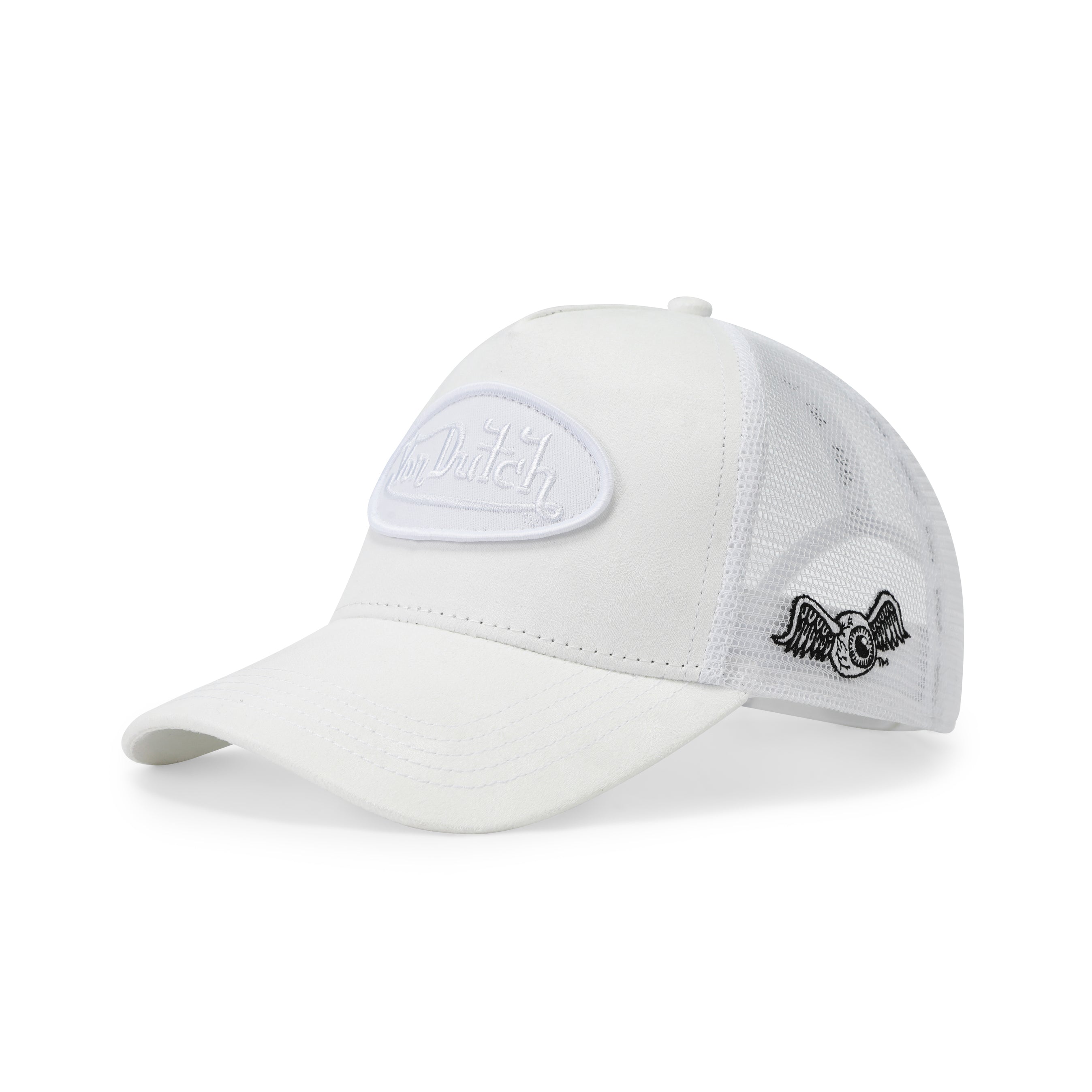 Suede Trucker Hat - Triple White | Von Dutch