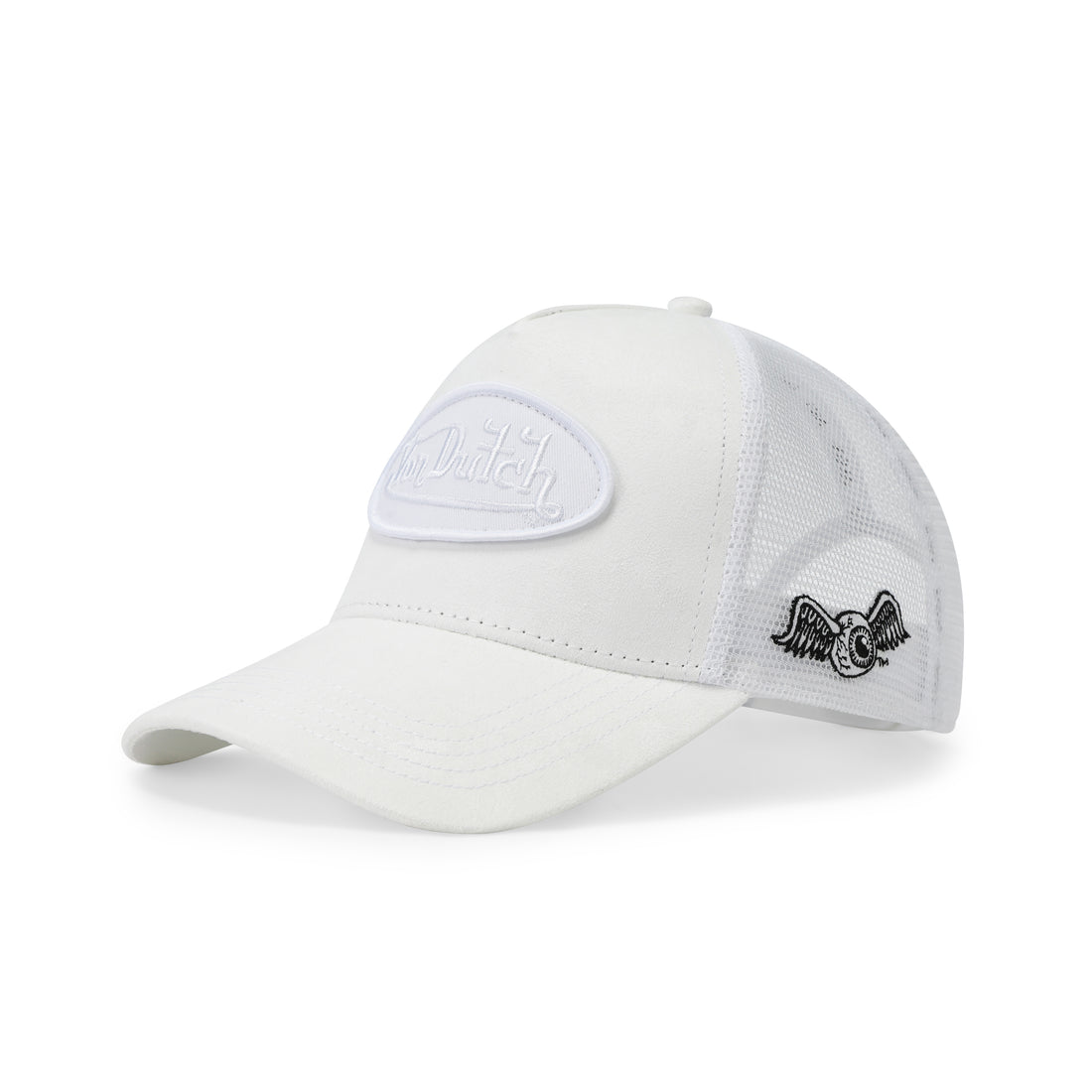 Suede Trucker Hat - Triple White — image 3