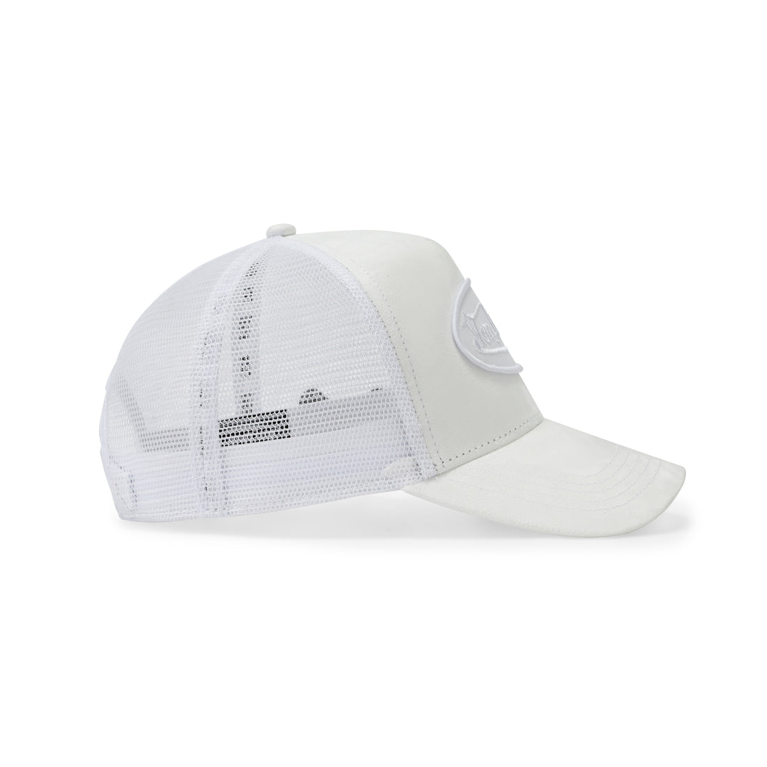 Suede Trucker Hat - Triple White — image 6