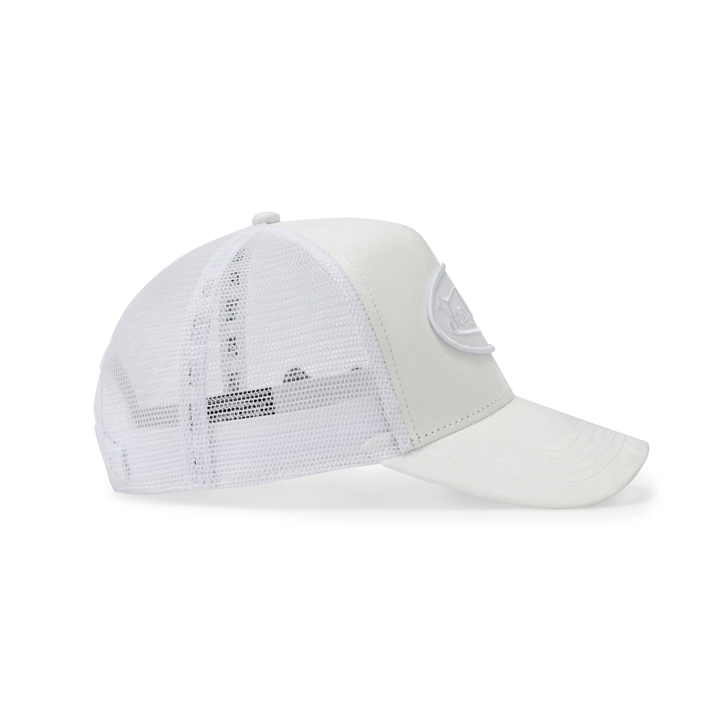 Suede Trucker Hat - Triple White