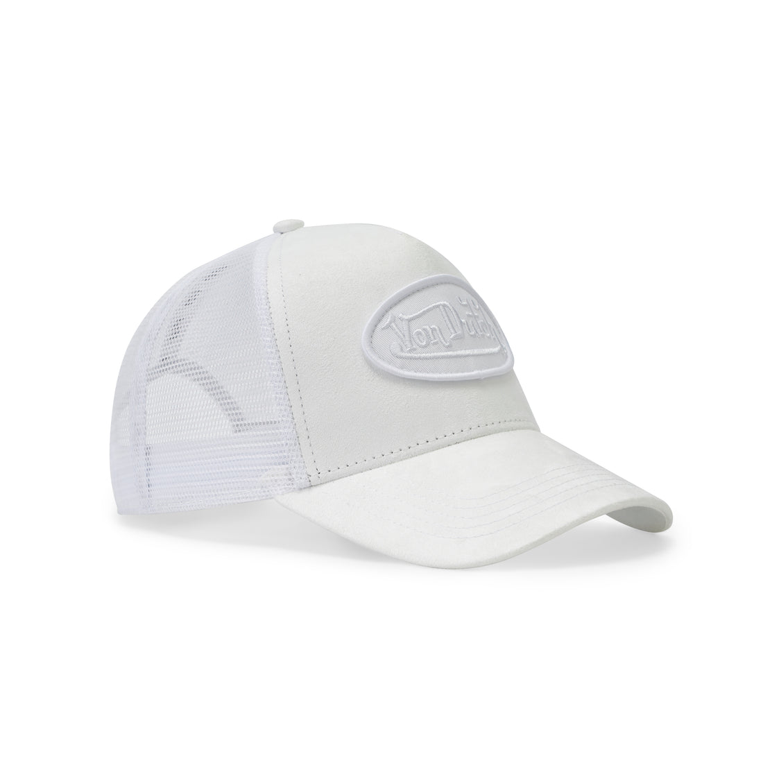 Suede Trucker Hat - Triple White — image 7