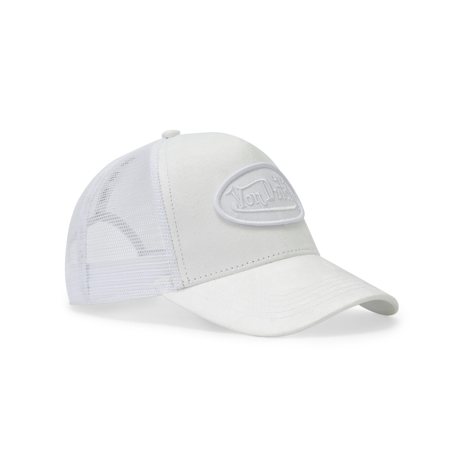 Suede Trucker Hat - Triple White