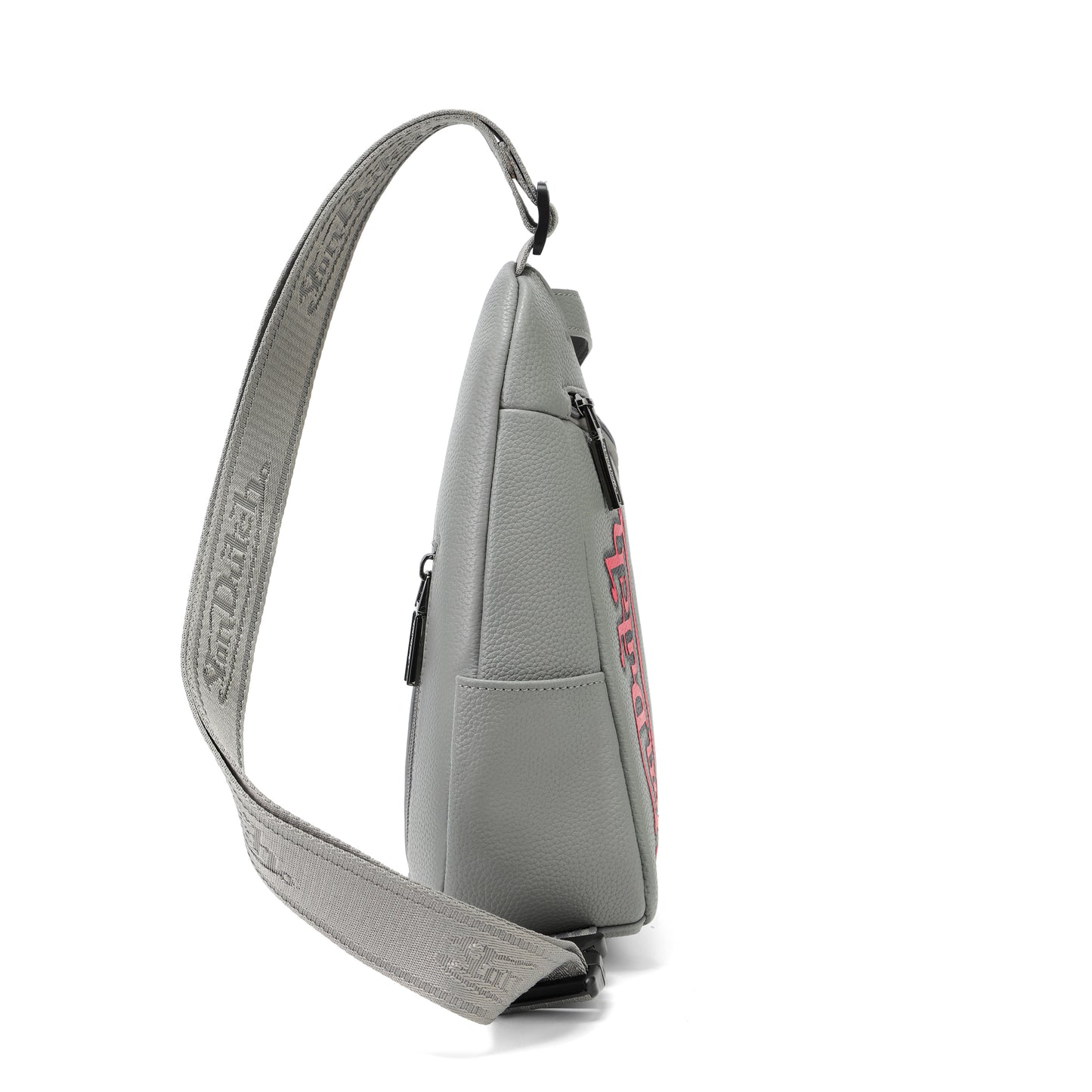 Men's Sling Bag - Grey and Red
