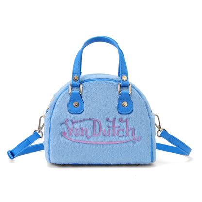 Blue and Pink Furry Bowling Bag
