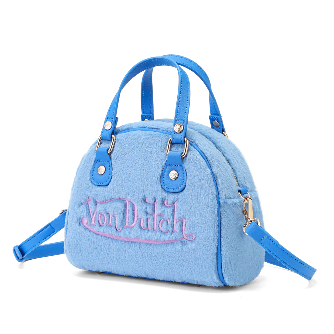 Blue and Pink Furry Bowling Bag — image 3