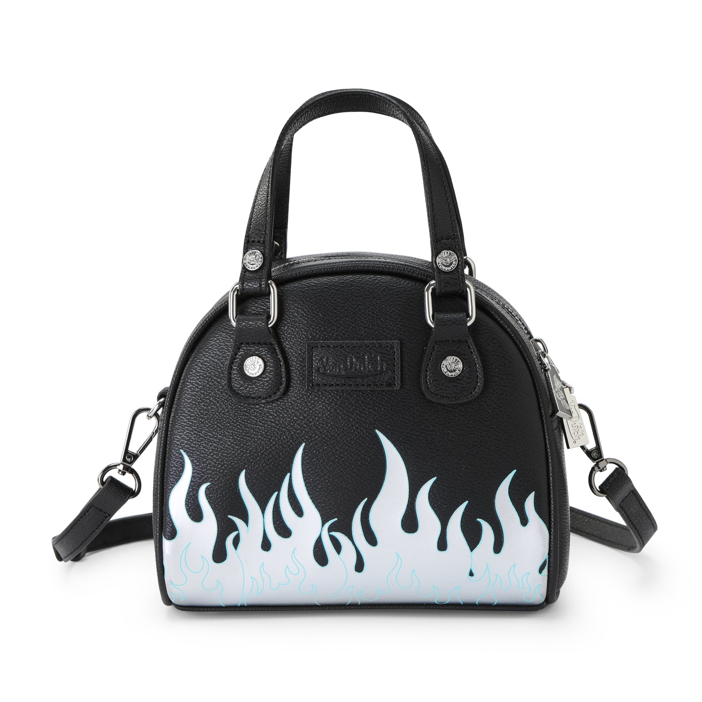 Von Dutch City of Angels Silver Blue Small Bowling Bag