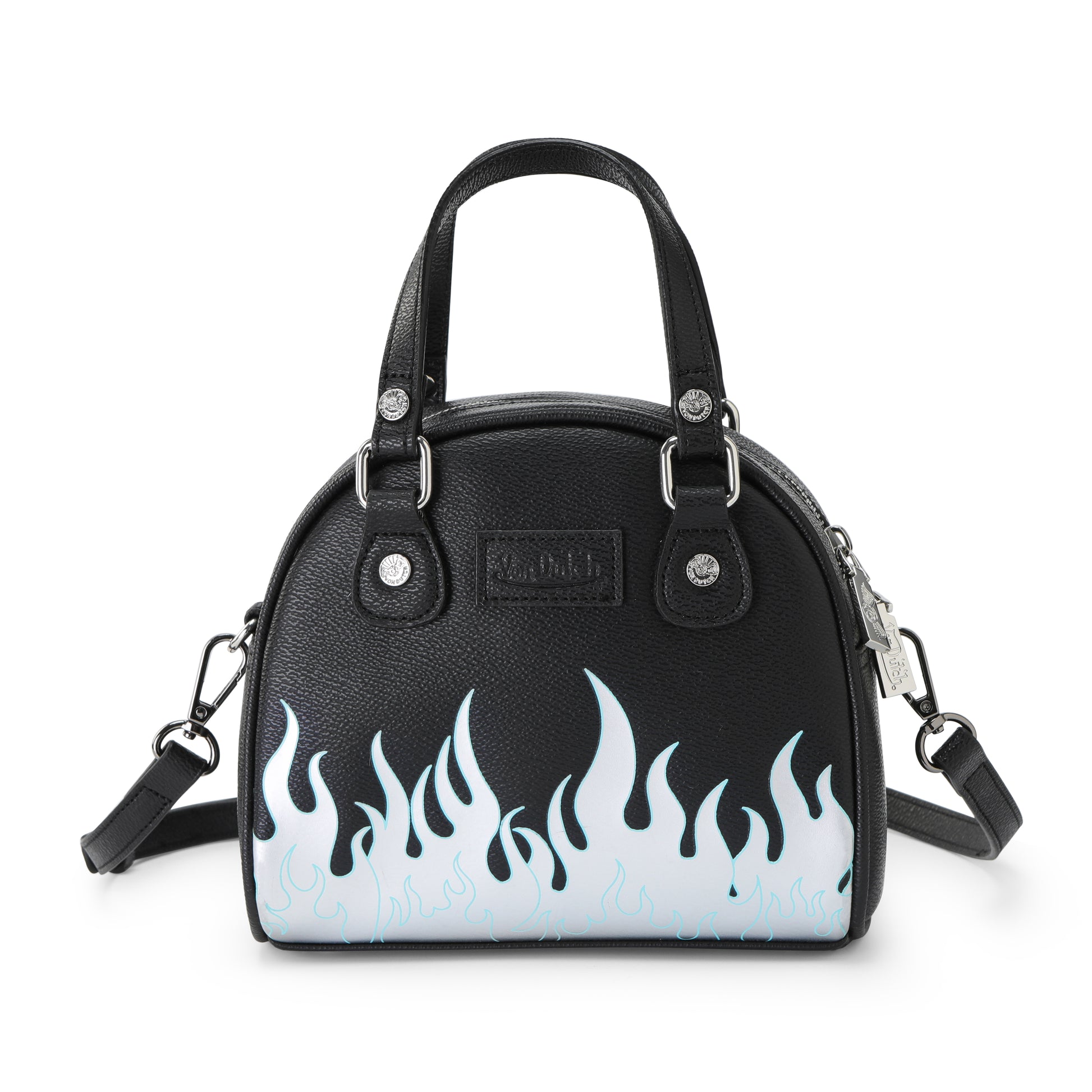 Von Dutch City of Angels Silver Blue Small Bowling Bag