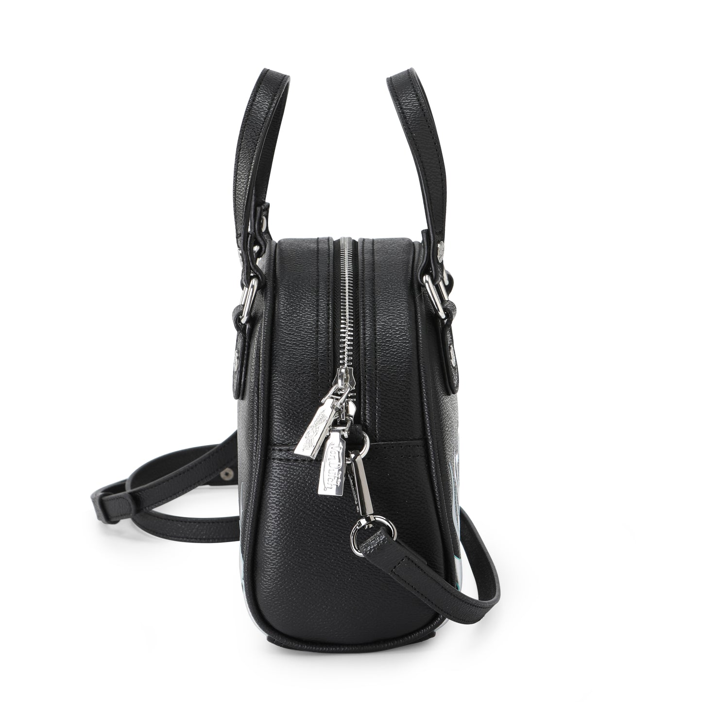 Von Dutch City of Angels Silver Blue Small Bowling Bag