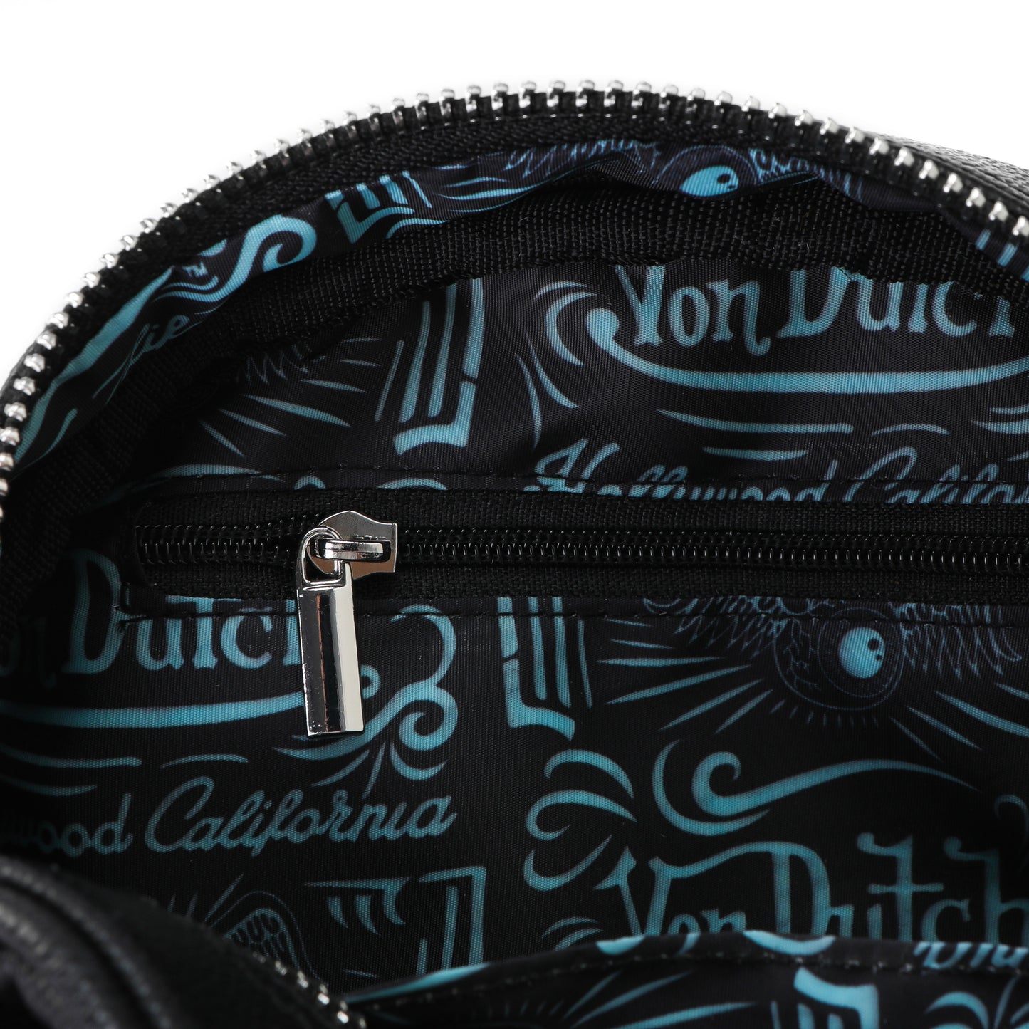 Von Dutch City of Angels Silver Blue Small Bowling Bag
