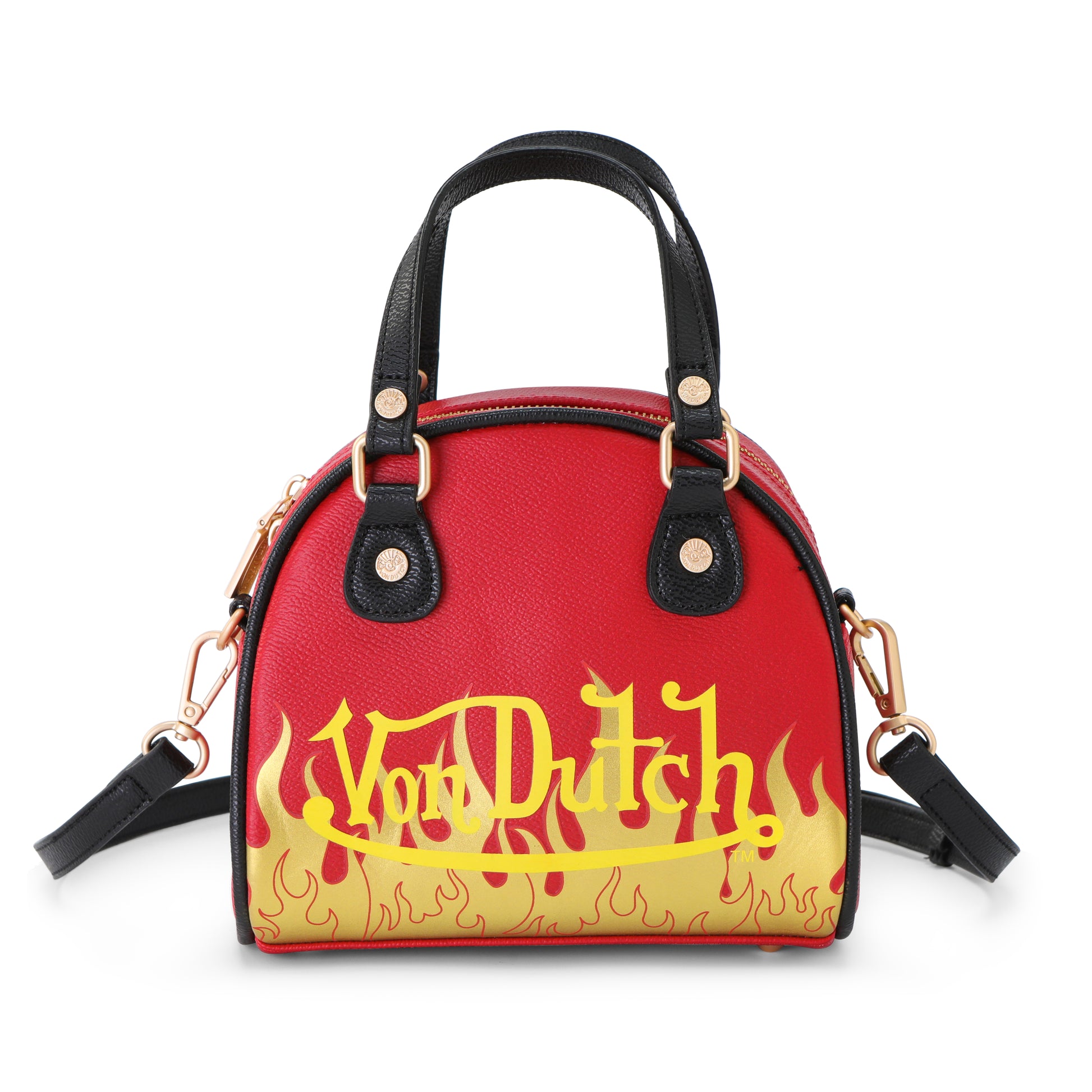 Von Dutch "City of Angels" Red & Yellow Bowling Bag