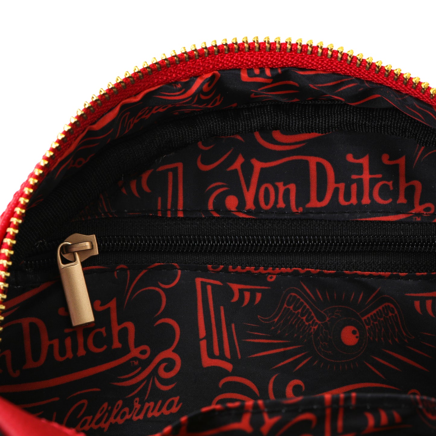 Von Dutch "City of Angels" Red & Yellow Bowling Bag