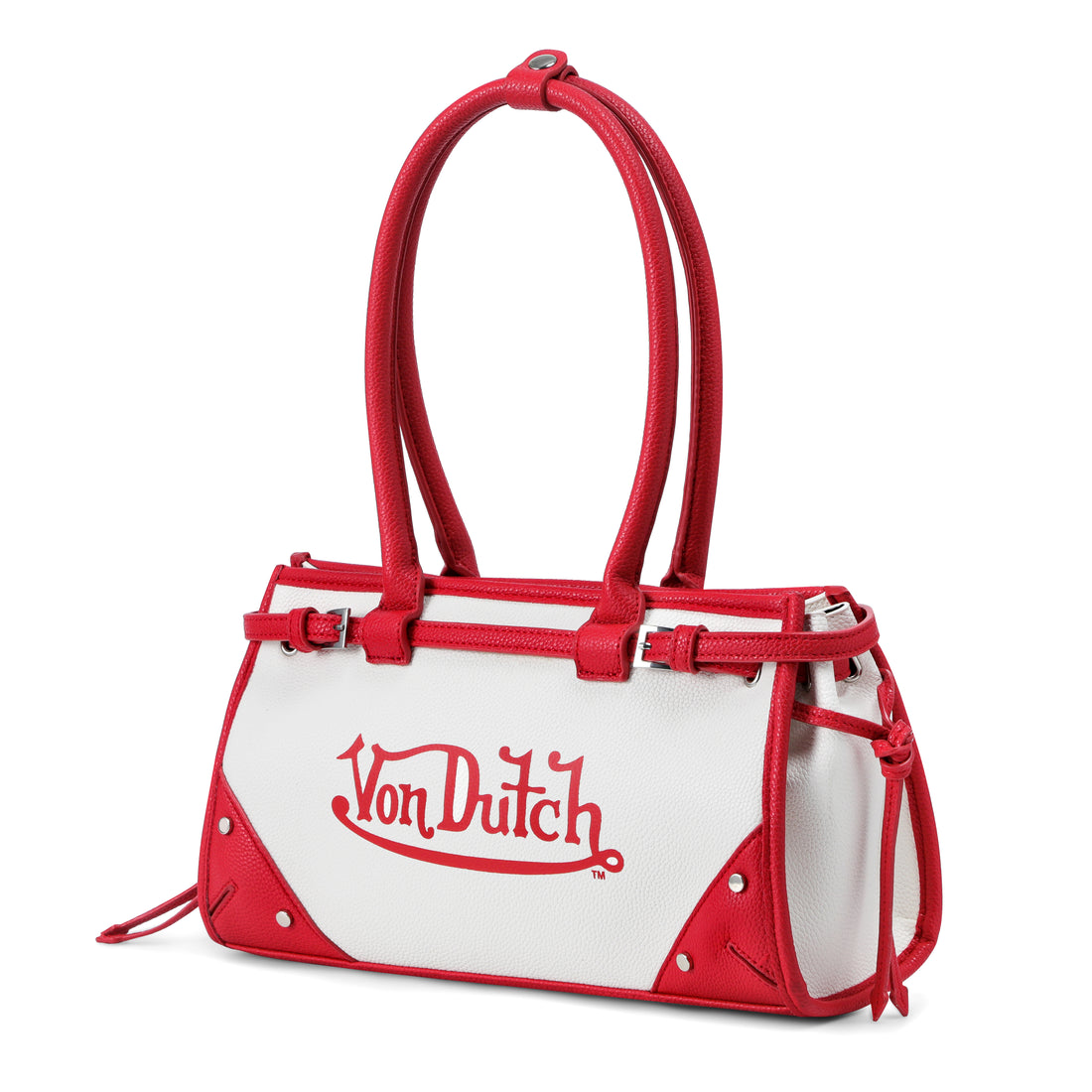 Lane Shoulder Bag - White Red