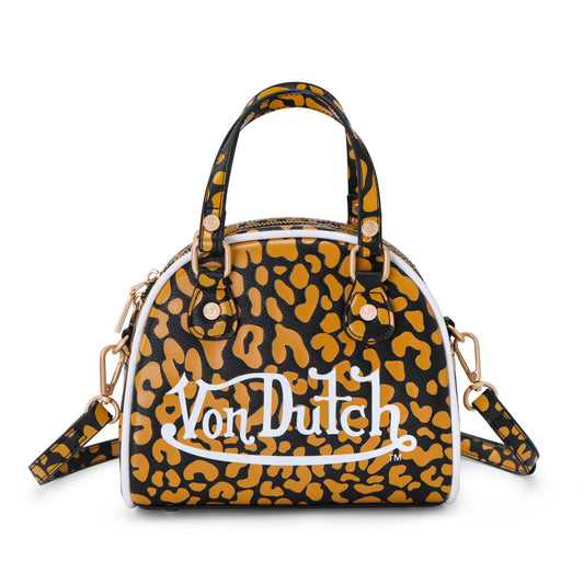 Von Dutch Orange Cheetah Bowling Bag